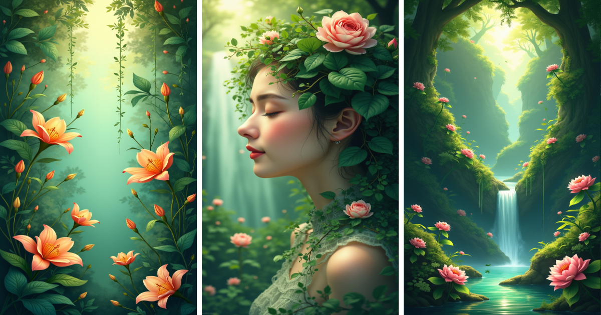 🌿Harmony in Nature AI Wallpaper - Aivana