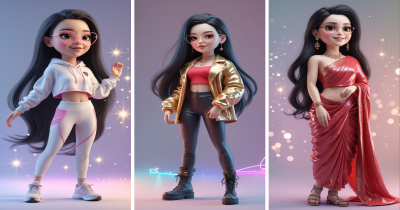 Stunning 3D Girl Character AI Wallpaper